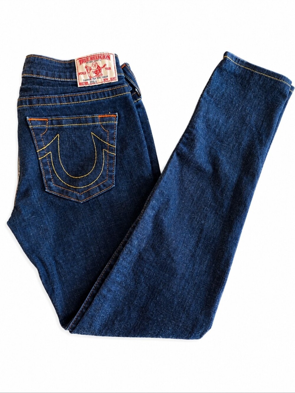 Vintage True Religion Stella Straight Jeans Womens Size 30 Made USA Indigo - Picture 4 of 9